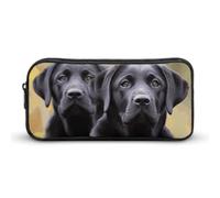 Rkklvbns Grande astuccio portatile con cane Labrador Retriever con cerniera, organizer per cancelleria, semplice da riporre, per ufficio, università, uso adulto
