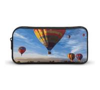 Rkklvbns Grande astuccio portatile con mongolfiera con cerniera organizer per cancelleria semplice da riporre cancelleria estetica per ufficio college uso adulto