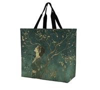 Rkklvbns Indossare un vestito verde da donna tote bag a tracolla borsa della spesa portatile borsa leggera durevole per lavoro viaggio borsa casual