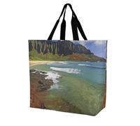 Rkklvbns Kauai Hawaii Seashore - Borsa a tracolla da donna, borsa per la spesa, portatile, leggera, resistente, per lavoro, viaggi, stile casual