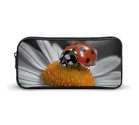 Rkklvbns Ladybug Daisy - Astuccio portamatite portatile con cerniera, organizer per cancelleria, semplice da riporre, per ufficio, università, uso adulto
