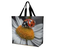 Rkklvbns Ladybug Daisy - Borsa a tracolla da donna, borsa per la spesa, portatile, leggera, resistente, per lavoro, viaggi, stile casual