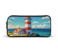 Rkklvbns Lighthouse Diamond Paint - Astuccio portamatite portatile con cerniera, organizer per cancelleria, semplice da riporre, per ufficio, università, uso adulto