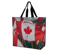 Rkklvbns Molte piccole bandiere canadesi da donna Tote bag a tracolla borse della spesa borsa portatile leggera durevole per lavoro viaggio borsa casual