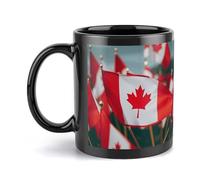 Rkklvbns Molte piccole tazze con bandiere canadesi regali grande tazza da caffè con manico 325 ml tazza in ceramica regalo per donne, mamma, amici, regalo di compleanno per colleghi
