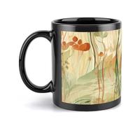 Rkklvbns Orange Line Art - Tazza da caffè grande con manico, 325 ml, in ceramica, regalo per donne, mamma, amici, regalo di compleanno per colleghi