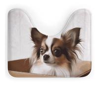 Rkklvbns Papillon in The Box, tappeto da bagno antiscivolo a forma di U, morbido e assorbente, 50,8 x 40,6 cm, sottile, per lavabo, vasca, doccia e WC