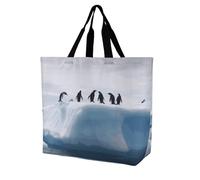 Rkklvbns Penguins on the Iceberg - Borsa a tracolla da donna, borsa per la spesa, portatile, leggera, resistente, per lavoro, viaggi, stile casual