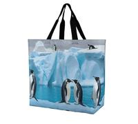 Rkklvbns Penguins On The Iceberg - Borsa a tracolla da donna, borsa per la spesa, portatile, leggera, resistente, per lavoro, viaggi, stile casual