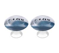 Rkklvbns Penguins on The Iceberg, confezione da 2 pomelli moderni per cassetti e cassettiere, rotondi, per cucina, camera da letto, cassetti del bagno