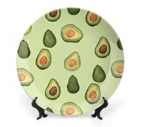 Rkklvbns Piastre decorative con motivo da 20,3 cm in ceramica Bone China Piatto decorativo con espositore Piatti da dessert per la decorazione della parete dell'ufficio domestico