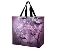 Rkklvbns Purple Moon - Borsa a tracolla da donna, borsa per la spesa, portatile, leggera, resistente, per lavoro, viaggi, casual