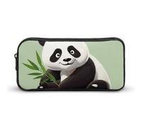 Rkklvbns Simpatico panda grande astuccio portamatite portatile con cerniera organizer per cancelleria semplice archiviazione cancelleria estetica per ufficio college uso adulto