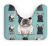 Rkklvbns Simpatico tappeto da bagno a forma di bulldog francese, antiscivolo, morbido e assorbente, 50,8 x 40,6 cm, sottile tappeto da bagno per lavandino, vasca, doccia e WC