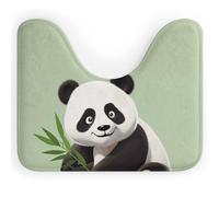 Rkklvbns Simpatico tappeto da bagno a forma di panda antiscivolo a forma di U tappetino da bagno morbido assorbente 50,8 x 40,6 cm sottile tappeto da bagno per lavandino, vasca, doccia e WC