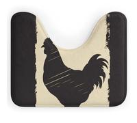 Rkklvbns Tappeto da bagno a forma di gallina a forma di U, antiscivolo, morbido e assorbente, 50,8 x 40,6 cm, sottile, per lavandino, vasca, doccia e WC