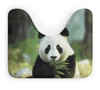 Rkklvbns Tappeto da bagno a forma di panda antiscivolo a forma di U, morbido e assorbente, 50,8 x 40,6 cm, sottile tappeto da bagno per lavandino, vasca, doccia e WC