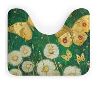 Rkklvbns Tappeto da bagno a forma di U, antiscivolo, morbido, assorbente, 50,8 x 40,6 cm, sottile, per lavandino, vasca, doccia e WC