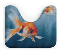 Rkklvbns Tappeto da bagno a forma di U antiscivolo, morbido e assorbente, 50,8 x 40,6 cm, sottile, per lavandino, vasca, doccia e WC
