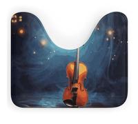 Rkklvbns Tappeto da bagno a forma di U con poster per violino, antiscivolo, morbido e assorbente, 50,8 x 40,6 cm, sottile tappeto da bagno per lavandino, vasca, doccia e WC