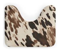 Rkklvbns Tappeto da bagno a forma di U con stampa di mucca, antiscivolo, morbido e assorbente, 50,8 x 40,6 cm, sottile tappeto da bagno per lavandino, vasca, doccia e WC