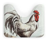 Rkklvbns Tappeto da bagno antiscivolo a forma di pollo con disegno di pollo, tappetino da bagno morbido assorbente 50,8 x 40,6 cm sottile tappeto da bagno per lavandino, vasca, doccia e WC