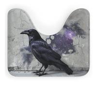Rkklvbns Tappeto da bagno antiscivolo a forma di U con corvo sul terreno, morbido e assorbente, 50,8 x 40,6 cm, sottile tappeto da bagno per lavandino, vasca, doccia e WC
