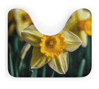 Rkklvbns Tappeto da bagno antiscivolo a forma di U con fiori di narciso, morbido e assorbente, 50,8 x 40,6 cm, sottile tappeto da bagno per lavandino, vasca, doccia e WC