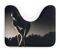 Rkklvbns Tappeto da bagno antiscivolo a forma di U, morbido, assorbente, 50,8 x 40,6 cm, sottile, per lavandino, vasca, doccia e WC