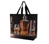 Rkklvbns Whisky Beer Pictures - Borsa a tracolla da donna, portatile, leggera, resistente, per lavoro, viaggi, stile casual