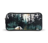Rkklvbns Wilderness Nature Camping Grande Astuccio Portamatite Portatile con Cerniera Cancelleria Organizer Semplice Stoccaggio Estetica Cancelleria per Ufficio College Uso Adulto