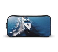 Rkklvbns Yacht Barca a vela Grande Astuccio Portamatite Portatile con Cerniera Cancelleria Organizer Semplice Stoccaggio Estetica Cancelleria per Ufficio College Uso Adulto