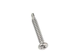 RKODRSMG 1/3/5/10/20/30pcs Testa cilindrica autoperforante Legno Metallo Vite Phillips Croce bullone autofilettante Filettatura 410 Acciaio Inossidabile M3.9 M4.2 M4.8 M5.5 M6.3(Size:M4.2X19(30pcs))