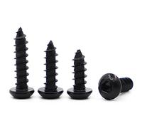 RKODRSMG 10/20/50pcs M2 M2.5 M3 M4 M5 M6 Nero Ad Alta Resistenza 8.8 in Acciaio al Carbonio Pan Testa Tonda Esagono Incassato Viti Autofilettanti(45mm,M6 10pcs)
