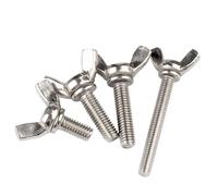 RKODRSMG 2/3/4/5/6/8/10pcs M3 M4 M5 M6 M8 M10 Bullone a Farfalla in Acciaio Inossidabile Vite a Testa zigrinata Vite ad Ala Artiglio Bullone(M6x50 (5pcs))