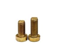 RKODRSMG 20 PZ M1.2 M1.4 M1.6 Lunghezza 3-10mm DIN84 Ottone Scanalato Vite a Testa cilindrica Vite in Ottone Bullone in Ottone(6mm,M1.2 20pcs)