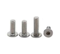 RKODRSMG 5/10/20/50PCS CM M1.6 M2 M2.5 M3 M4 M5 M6 M8 304 in Acciaio Inox A Esagono Incassato Ultra Sottile Super Basso Piatto Wafer Vite a Testa Bullone(16mm,M5 10pcs)