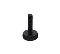RKODRSMG 5-10pcs M3 M4 M5 M6 M8 M10 GB835 DIN653 Zigrinatura in Acciaio Nero a Testa Piatta Stringere a Mano Vite a Testa zigrinata Bulloni a Testa zigrinata in Vetro(20mm,M6 5pcs)