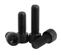 RKODRSMG 5/10pcs M4 * 4/5/6/8/10/12/14/16/18/20/25/30/35/40/45/50/100 Grado 12.9 Nero esagono esagono Incassato Vite a brugola(M4X25 10PCS)