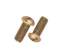 RKODRSMG 50pcs Viti a Testa Tonda con Scanalatura a Croce Viti in Rame M4 M5 M6 Lunghezza 5-40mm
