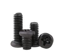RKODRSMG M2 M2.5 M3 M4 Vite a Testa bombata in Acciaio Nero con Filettatura metrica a Testa Tonda Bullone a Testa Tonda in Acciaio(5mm (50pcs),M2.5)
