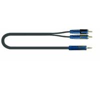 QUIK-LOK RKSA/150-5 cavo audio 5 m 3.5mm 2 x RCA Nero, Blu, Grigio