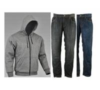 Rksports Moto Ce Rinforzato Protettivo Grigio Cappuccio E Jeans