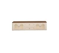 RKVXCJHDR Mobile TV 200cm Armadio da Ripostiglio Domestico Rustico in Legno Massello, Tavolo Appoggio per Soggiorno Rurale, Centro Intrattenimento per Alberghi & Agriturismi Console TV Per Soggiorno