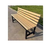 RKVXCJHDR Panca per esterni, zona di riposo, sgabello per il cambio delle scarpe, schienale in legno massello, cortile esterno, sedile quadrato, sedia da giardino per esterni (C 180 cm)