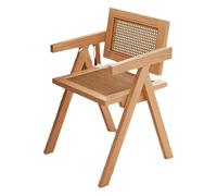 RKVXCJHDR Sedia da Ufficio Sedia in Stile Nordico con Tronco, Sedia in Rattan in Stile Wabi-sabi, Sedia con braccioli e Schienale for Balcone, Sedia da Pranzo for la casa Sedia da Ufficio Domestico