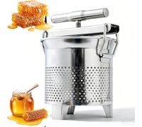 RKXKJ Estrattore di Miele E Cera D'api, Pressa Manuale in Acciaio Inox da 1,8 Litri, per Verdure, Yogurt E Separazione di Grassi, Cera D'api, Vino di Frutta