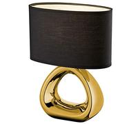 Lampada da tavolo base ceramica GIZEH paralume nero R50841079 oro