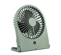 RL LIVE YOUR LIGHT Reality Leuchten Breezy R044-49 - Ventilatore da tavolo in plastica, 2 Watt, funzionamento a batteria, USB-C, 3 livelli