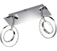 Reality Leuchten Reality R82702106 Prater Faretto, 2xSMD, 4.5 W LED, Cromo, 30x9x15.5 cm